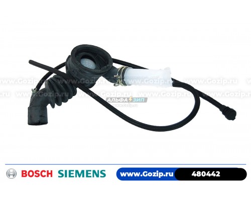 Патрубок от бака к насосу для стиральной машины Bosch 480442 