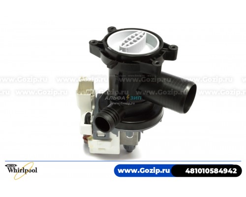 Сливной насос в сборе для стиральной машины Whirlpool 481010584942