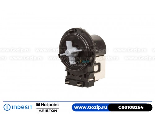 Сливной насос Plaset 34w cod. 50784 для вертикальной стиральной машины Indesit C0010826