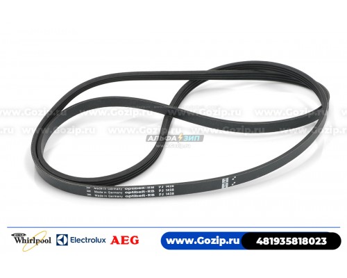 Ремень 1428 J4 «Optibelt» стиральной машины  Whirlpool 481935818023