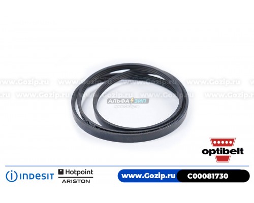 Ремень 1106 J4 EL «Optibelt» стиральной машины Indesit / Whirlpool / Ariston C00081730