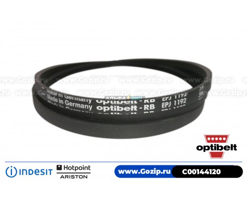 Ремень 1192 J3 EL «Optibelt» стиральной машины Indesit C00144120