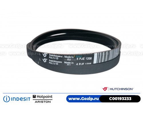 Ремень 1208 4J стиральной машины indesit C00193233