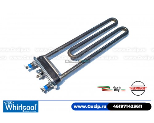 ТЭН 2050Вт 235мм. с отв. Thermowatt для стиральной машины Whirlpool 461971423611