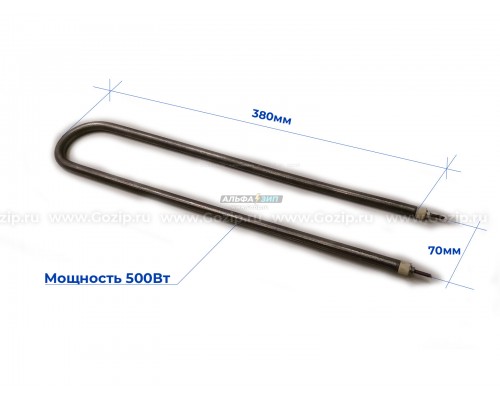 ТЭН воздушный 500Вт (78А13/0,5-S-220В ф.2 R30) - углеродистая сталь